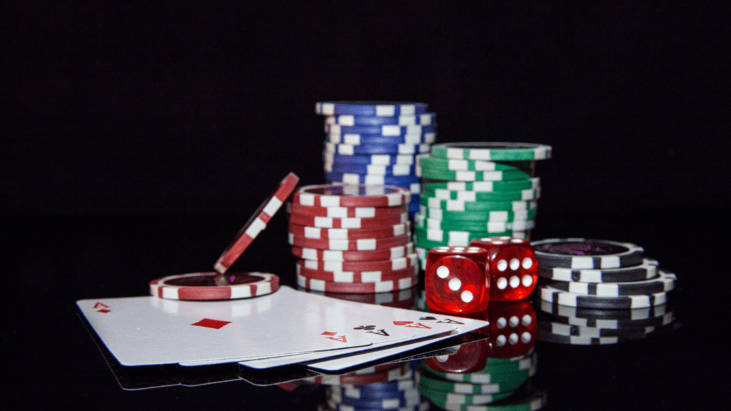 poker cards and chips