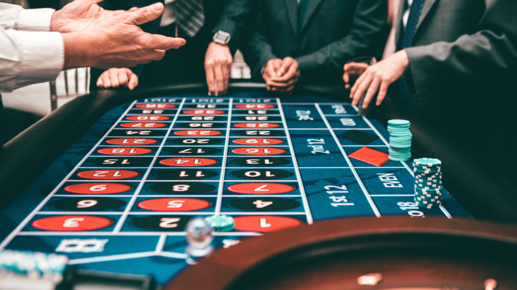 image of a casino table