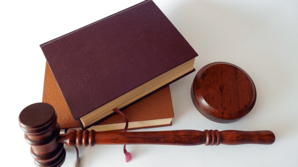 judge's gavel and books