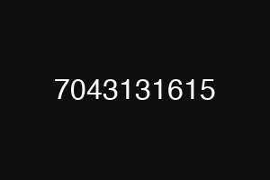 7043131615